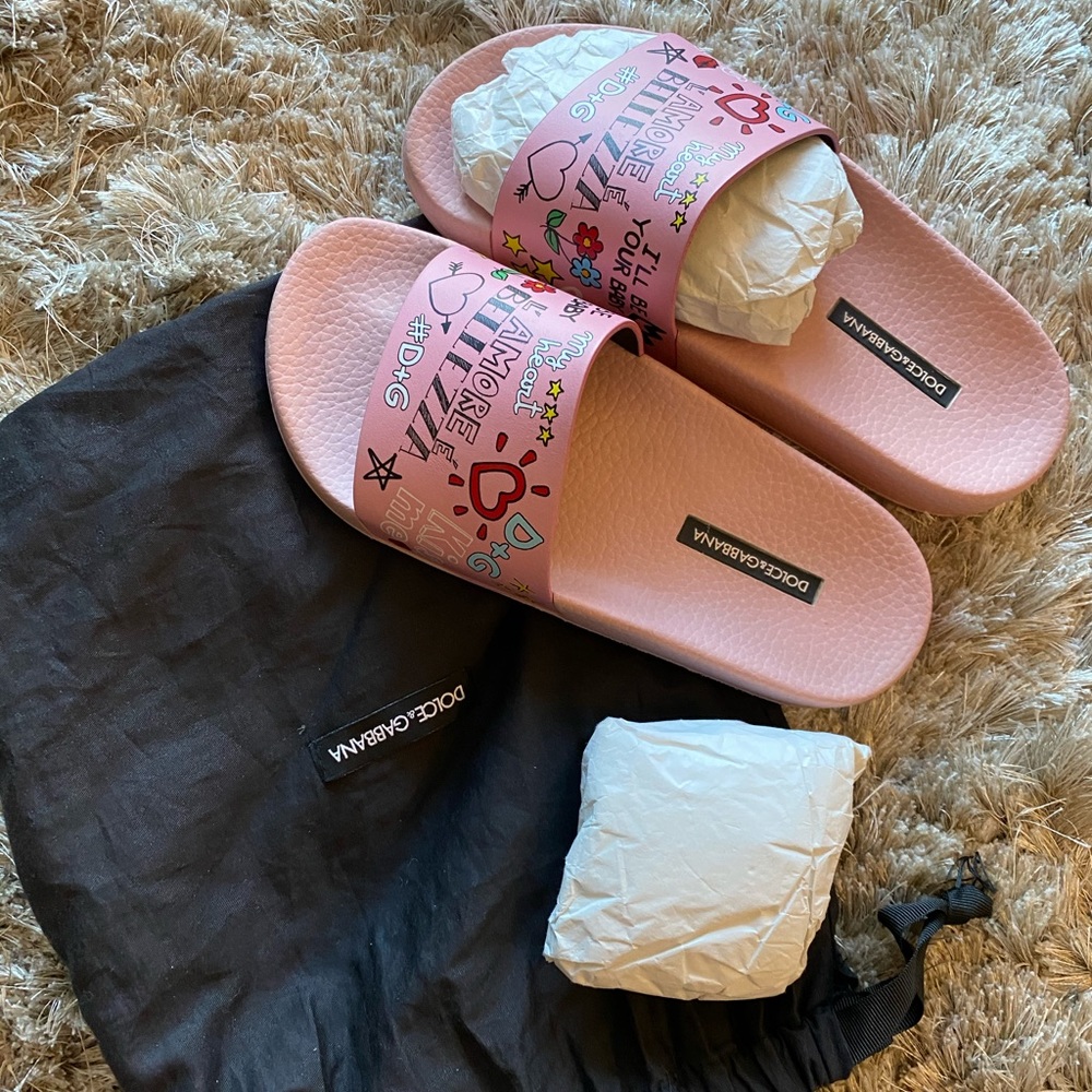 COPY - Dolce & Gabbana rubber slides (new with dust bag)